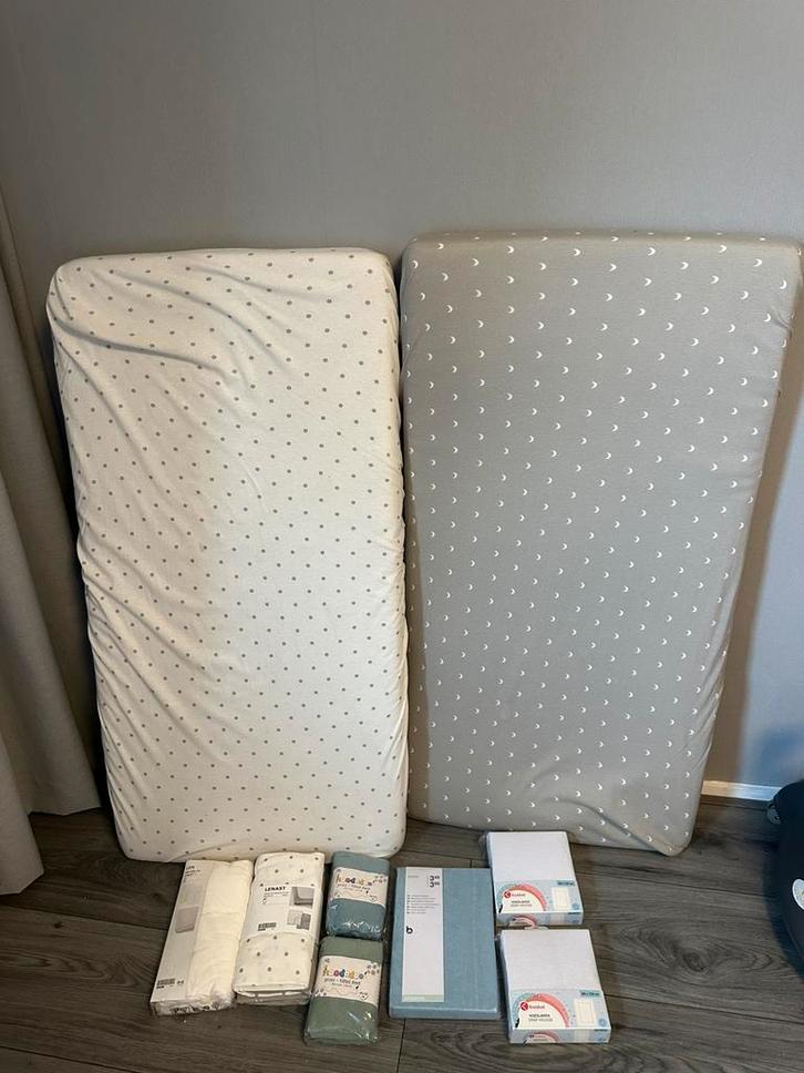 2 ledikant matrasjes 60x120 met hoeslakens., Huis en Inrichting, Slaapkamer | Matrassen en Bedbodems, Gebruikt, Matras, 70 cm of minder