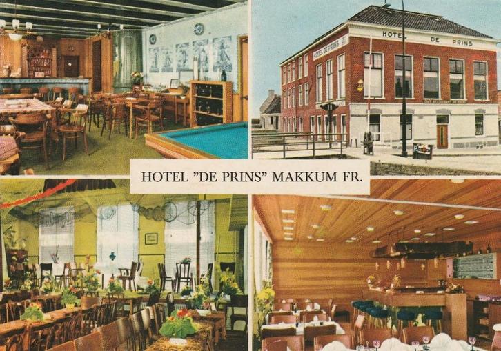 MAKKUM Hotel De Prins, Verzamelen, Ansichtkaarten | Nederland, Ongelopen, Friesland, 1960 tot 1980, Verzenden