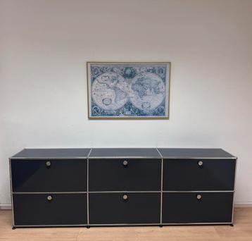 Original USM Haller Sideboard 2x3 | 6 Pull-outs | Anthracite beschikbaar voor biedingen