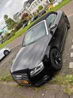 Audi A5 Cabrio zwart /  zwart / leer automaat, Auto's, 43 pk, 4 cilinders, Cabriolet, Zwart