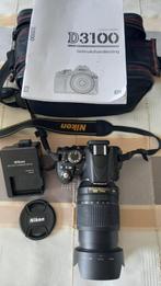 Nikon D3100 spiegelreflexcamera, Audio, Tv en Foto, Fotocamera's Digitaal, Ophalen, Zo goed als nieuw, Nikon