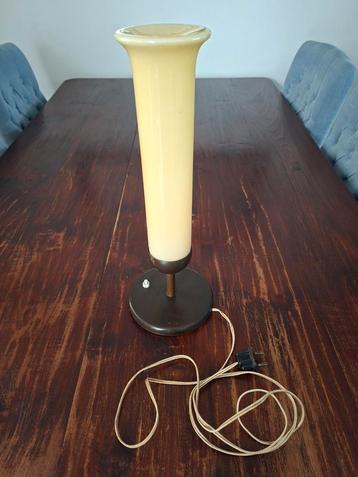 Vintage tafellamp lamp staand glazen kelk  art nouveau beschikbaar voor biedingen
