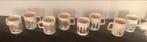 Complete serie Staffordshire muggs mokken koffie 8 stuks, Ophalen of Verzenden, Zo goed als nieuw, Overige stijlen, Kop(pen) en/of Schotel(s)