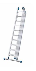 Solide 4-delige opsteekladder 4x8 sporten, Doe-het-zelf en Verbouw, Verzenden, Nieuw, Ladder, Opvouwbaar of Inschuifbaar