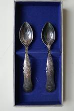 Biedermeierlepeltjes (2 stuks), zwaar verzilverd, Ophalen of Verzenden