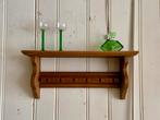 Oud brocante wandplankje lepelrek keukenrek massief eiken, Huis en Inrichting, Woonaccessoires | Wandplanken en Boekenplanken