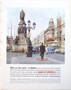 4 vintage advertenties reclames Bank of America 1968-69, Ophalen of Verzenden, Gebruikt, Overige typen