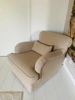 Beige landelijke fauteuil - 86cm breed, Huis en Inrichting, Fauteuils, Ophalen, Zo goed als nieuw, Stof, 75 tot 100 cm