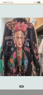Frida Kahlo Jasje - Uniek Design!, Kleding | Dames, Maat 38/40 (M), Zwart, Ophalen of Verzenden, Jasje