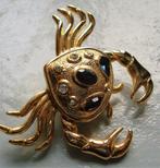 Cabouchon broche krab, 18K goud verguld, NIEUW, Sieraden, Tassen en Uiterlijk, Overige materialen, 4 tot 7 cm, Verzenden, Nieuw