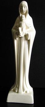 Witte aardewerk madonna met kind op consool, Antiek en Kunst, Ophalen of Verzenden