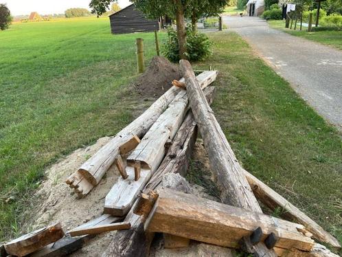 Oude eiken gebinten; meer dan 100 jaar oud!!!!, Doe-het-zelf en Verbouw, Hout en Planken, Gebruikt, Plank, Eiken, 300 cm of meer