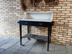 Mooie tafel sidetables met marmer plaat, Huis en Inrichting, Tafels | Sidetables, Ophalen of Verzenden, Zo goed als nieuw, 25 tot 50 cm