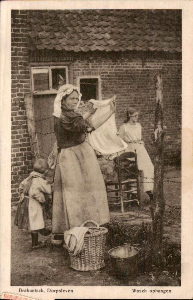 Brabants- Dorpsleven, Verzamelen, Ansichtkaarten | Nederland, Gelopen, Noord-Brabant, Voor 1920, Ophalen of Verzenden