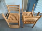 4 houten stoelen te koop, Ophalen, Bruin, Zo goed als nieuw, Vier