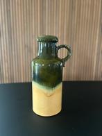 Vintage West Germany vaas groen beige met oor 35 cm hoog, Ophalen of Verzenden