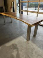 Massief houten tafelblad, Huis en Inrichting, Tafels | Eettafels, Ophalen, Gebruikt, 200 cm of meer, 50 tot 100 cm