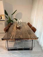 Mooie eettafel met 6 stoelen en eettafel  MERK ROFRA, Ophalen of Verzenden, Overige houtsoorten, 200 cm of meer, 50 tot 100 cm