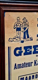 Authentieke boks poster, boks affiche van wedstrijden 1952👊, Ophalen, Gebruikt, Overige, .
