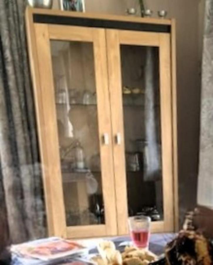 vitrine kast, Huis en Inrichting, Kasten | Vitrinekasten, Gebruikt, 150 tot 200 cm, 50 tot 100 cm, 25 tot 50 cm, Met lade(s), Met deur(en)
