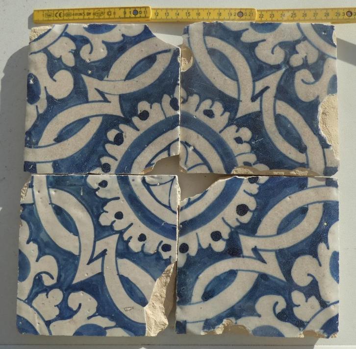 Portugese tegel, 17e/19e eeuw, Antiek en Kunst, Antiek | Keramiek en Aardewerk, Verzenden