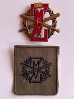 ZMV Speld NO: 6 rood met batch, Verzenden, Landmacht, Nederland, Kleding of Schoenen