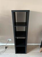 Ikea kallax kast 4x1 zwartbruin, Huis en Inrichting, Ophalen, Met plank(en), Gebruikt, 100 tot 150 cm