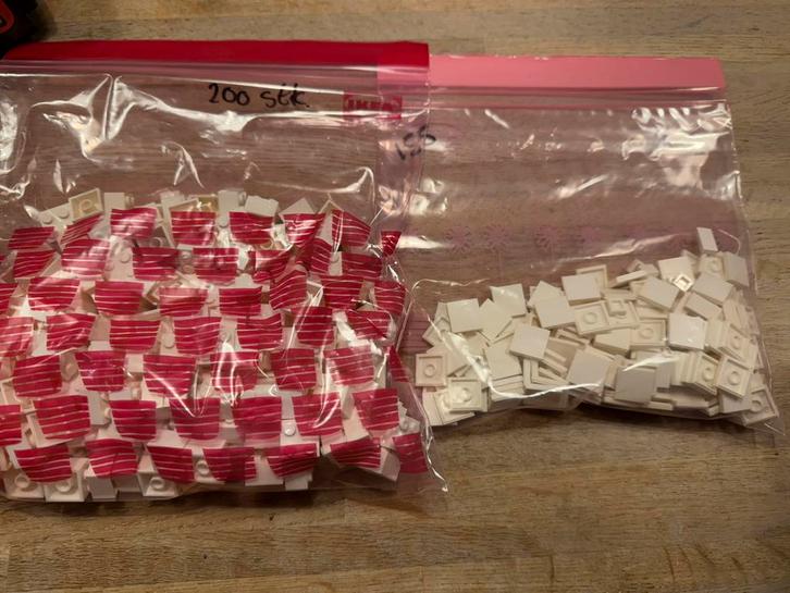 2x2 blokjes en 2x2 plaatjes wit, Kinderen en Baby's, Speelgoed | Duplo en Lego, Zo goed als nieuw, Ophalen of Verzenden