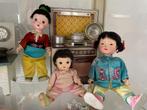 3 kleine Japanse, Chinese popjes, Verzamelen, Poppen, Ophalen of Verzenden, Gebruikt, Pop
