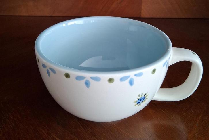 Jet by Ter Steege NOA soepkop blauwe roosjes *eureka*, Huis en Inrichting, Keuken | Servies, Zo goed als nieuw, Overige typen