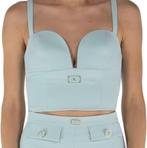 Elisabetta franchi top, Overige kleuren, Maat 42/44 (L), Nieuw, Zonder mouw