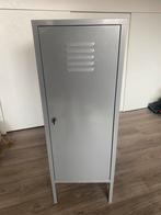 Grijse locker look kast met slot, Ophalen, Gebruikt, Retro style
