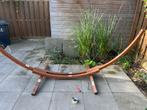 Houten hangmat standaard, Tuin en Terras, Hangmatten, Ophalen, Gebruikt, Met standaard, Eenpersoons