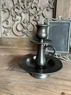 Oude tinnen kandelaar, Antiek en Kunst, Antiek | Tin, Ophalen of Verzenden