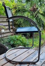 Vintage design buisframe stoelen Bauhaus/Mart Stam/Breuer, Huis en Inrichting, Stoelen, Ophalen, Gebruikt, Twee, Zwart