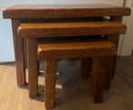 3 sidetables 60x30x42, 45x30x36, 30x30x30 cm, Huis en Inrichting, Ophalen, 50 tot 100 cm, Eikenhout, Zo goed als nieuw
