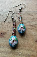 Nieuwe zelfgemaakte oorbellen Chinese kralen turquoise/bruin, Sieraden, Tassen en Uiterlijk, Oorbellen, Overige materialen, Hangers