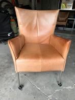 4 leren stoelen, merk Jess, Huis en Inrichting, Stoelen, Ophalen, Gebruikt, Bruin, Leer