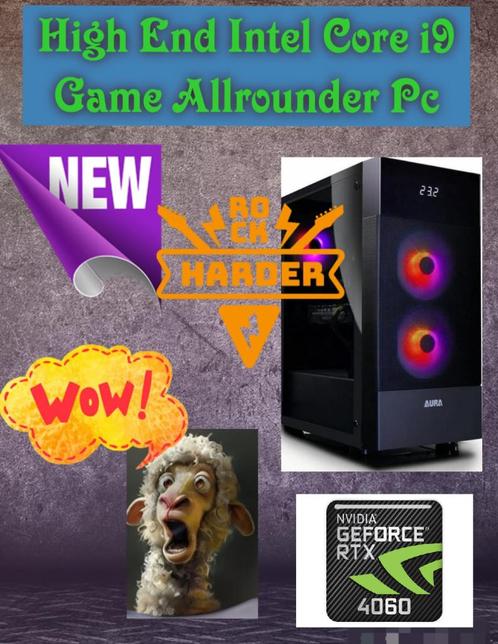 New High End i9 14900K Pc + 32 Gb+RTX 4060 + 2x M2 SSD, Computers en Software, Desktop Pc's, Zo goed als nieuw, 4 Ghz of meer