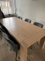 Robuuste eiken eettafel 220x100cm, Huis en Inrichting, Tafels | Eettafels, Ophalen, Gebruikt, 100 tot 150 cm, Eikenhout