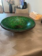 Groene Glazen Mozaïek Schaal, Schaal, Rond, Ophalen of Verzenden, Glas