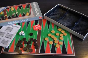 Jumbo Backgammon spel helemaal compleet, z.g.a.n. beschikbaar voor biedingen