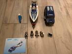 Playmobil 5187 politietruck, speedboat op trailer, Kinderen en Baby's, Speelgoed | Playmobil, Verzenden, Zo goed als nieuw