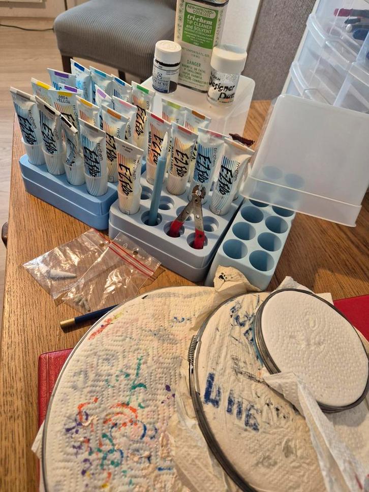 Trichem Textielverf Set - Compleet!, Hobby en Vrije tijd, Schilderen, Gebruikt, Overige typen, Ophalen of Verzenden