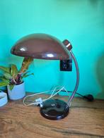 Vintage grote bruine bureaulamp., Antiek en Kunst, Ophalen of Verzenden