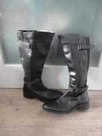 ZWARTE  ZGAN HOGE LEREN LAARZEN / 38, Hoge laarzen, Zwart, Ophalen of Verzenden, Zo goed als nieuw