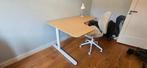 Ikea Bekant ELECTRIC SIT/STAND desk - Oak/white corner model, Ophalen, Scandinavisch, In hoogte verstelbaar, Zo goed als nieuw