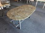 Unieke labradoriet ovale tafel, eye catcher decoratie, Ophalen, Rechthoekig, 200 cm of meer, 100 tot 150 cm