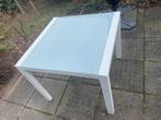 Witte aluminium tuintafel met verstelbare poten, Ophalen, Zo goed als nieuw, Vierkant, Aluminium