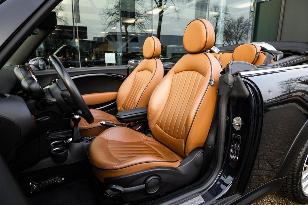 Mini Mini Cabrio 1.6 Cooper S Chili Leder | NL Auto | Stoelv, Auto's, Mini, Voorwielaandrijving, Euro 5, Gebruikt, 4 cilinders